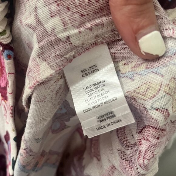 NWT Caroline Constas Linen 2 Piece Tropical Bralette Top and Skirt Set, Large - Picture 5 of 6